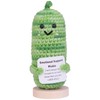 MuMyer Funny Positive Crochet Cucumber, Handmade Emotional Support Cucumber Doll
