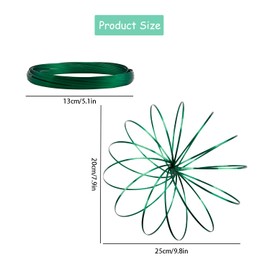 Rumyve 3D Shaped Arm Trimmer Magic Ring,3D Spring Metal Ring Interactive Dynamic Fingertip Stress Relief Toy for Children and Adults(Green)