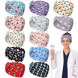 12 Pcs Ultrasound Tech Headbands for Women Funny Sonographer