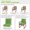 Patio Chair Seat Cushions with Back - Water-resistant Thicken DurableTufted