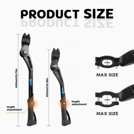 ZHYTUAL Bicycle Stand E-Bike Height Adjustable Side Stand Stable and Non-Slip Pad Suitable for Mountain Bikes Road Bikes