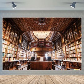 Library Backdrop Ancient Library Backdrop Graduation Party Photo Background Birthday Decor Portrait Photo Studio Props 10x8ft