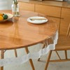 Clear PVC Tablecloth, 100% Waterproof Vinyl Table Cloth, Oil Proof