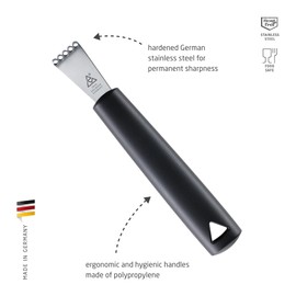 triangle Zester - Stainless Steel - Creates Fine Zests & Garnishings for Food & Drink - Dishwasher Safe - Made in Germany
