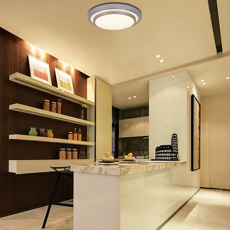 ZHMA 12W Flush Mount Ceiling Light,960LM,20 * 20 * 8cm,LED