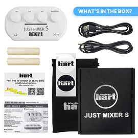 Maker hart JUST Mixer S Portable 3 Channels Stereo IN Mini Audio Mixer/2 Stereo Output/Battery/USB Power/3C Device