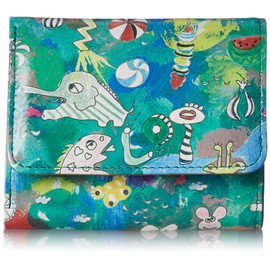 Tsumori Chisato Women's Trifold Mini Wallet Camouflage Safari Green (07), green (07)