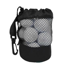 Golf Ball Case, Golf Ball Pouch, Portable, Durable, Large Capacity, Bag with Carabiner, Black