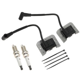 2PCS 32-584-06-S Ignition Coil Module for Kohler KT ZT Engines 7000 Series Lawn Mower Engine for KT610 KT740 ZT720 ZT730 Replaces 3258406-S 3258406 3258406S 32 584 06 S with Spark Plug