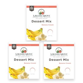 A Blend Above Banana Cream No-Bake Dessert Mix, 3 Pack, No-Bake Cheesecake, Fruit Dip, Dessert Mix, Bagel Topping, Frosting, Cheesecake Filling, Quick and Easy to Make, Makes 16 Ounces, Cream Cheese,
