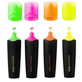 uni-ball - USP-200 Promark View Highlighter 5mm Chisel Tip - 4 Colours