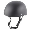 Motorcycle Low Profile Half Face Helmet Skull Cap Matte Black