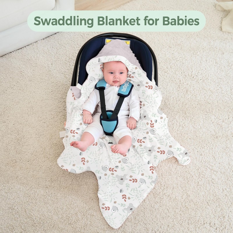 Miracle Baby Car Seat Blanket for Babies, Minky Dot Carseat