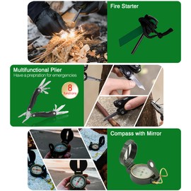 WELL-STRONG Waterproof Boat First Aid Kit - 3L Roll Top Emergency Medical Supplies for Kayaking, Marine Safety & Survival Gear with 234pcs Accessories Red