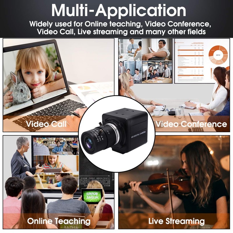 Svpro HD Webcam 8MP USB Camera with Zoom 2.8-12 mm