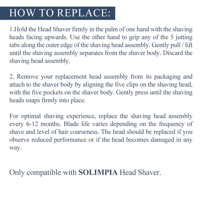 SOLIMPIA Magnetic Shaving Head, Replacement Head Only