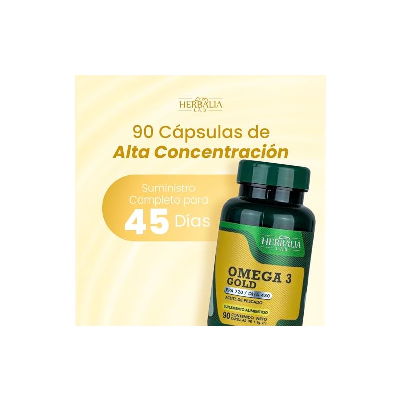 Omega 3 Gold de Alta Potencia, EPA 720 / DHA