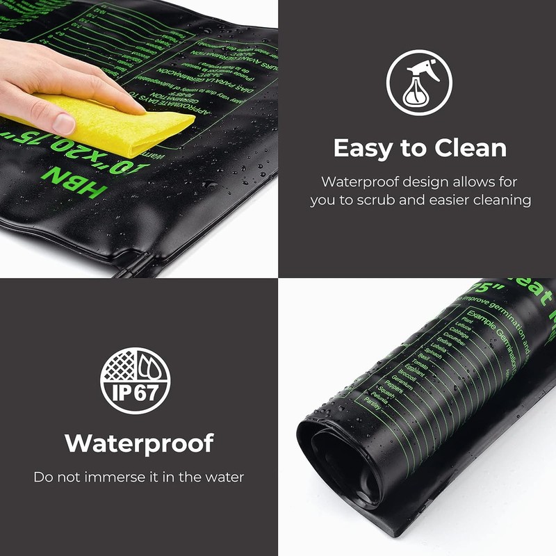 Durable Seedling Heat Mat,Waterproof Hydroponic Heating Pad,Seedling Heating Pad for