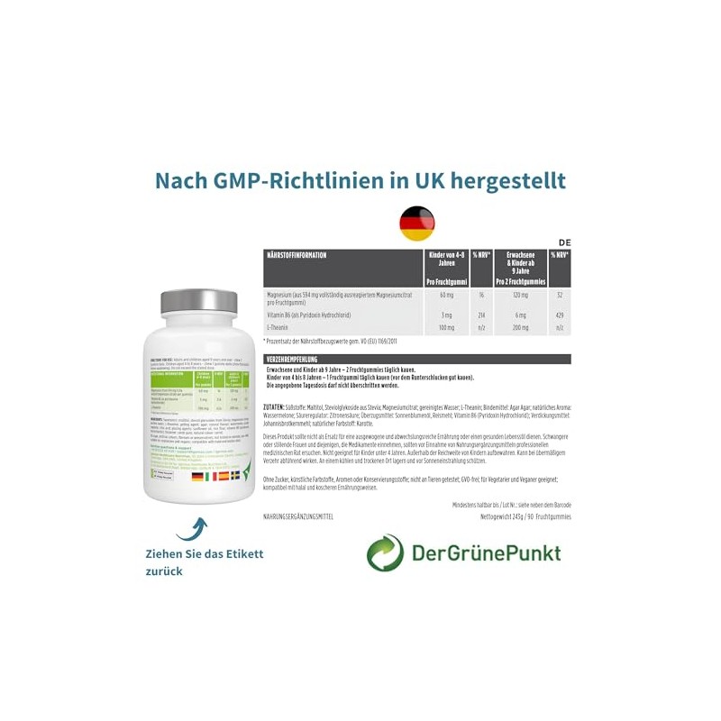 Igennus High Dose Calm Magnesium Gummies with L-Theanine & B6