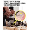 32 Pcs Dowel Pin Center Woodworking Alignment Tool, 6/8/10/12mm Dowel