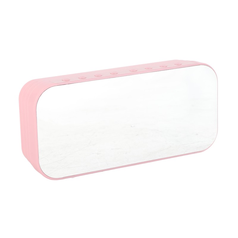 Alarm Clock Bluetooth Speaker Rechargeable Large Volume Mirror Display Portable