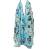 Wrapables Chiffon Under the Sea Fish Pattern Long Scarf, Blue