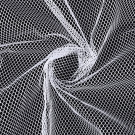 Long 59" x Wide 29.5" White Mesh Fabric Netting Fabric Slightly Stretchy for DIY Sewing Projects Backpack Pocket and Straps Shopping Bag Netting Clothes