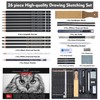 Brusarth Charcoal Pencils for Drawing, Set of 26, Professional Drawing