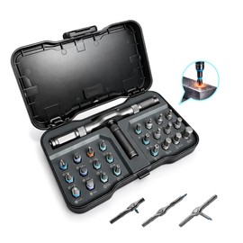 24-in-1 Magnetic T-Handle Ratchet Screwdriver Set, 24 S2 Bits