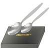 CREATIVECHEF Gray Kunz Spoon 2 Pack Stainless Steel Kunz Spoon,