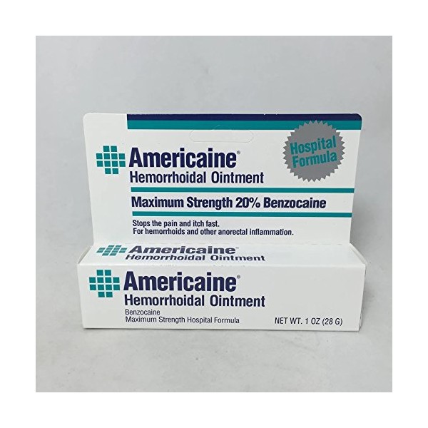 Americaine Hemorrhoidal Ointment, Maximum Strength - 1 oz (4 Pack)