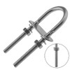 2Pcs 6mm AISI 316 Stainless Steel U Bolts with Plate