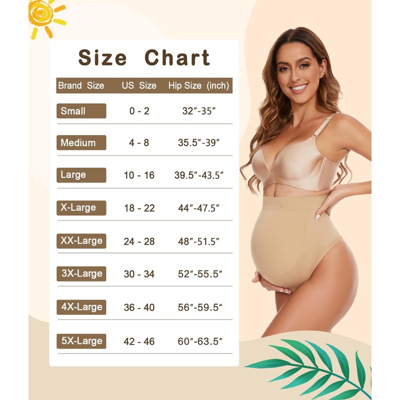 KUNINDOME Maternity Panties, Nude, X-Large