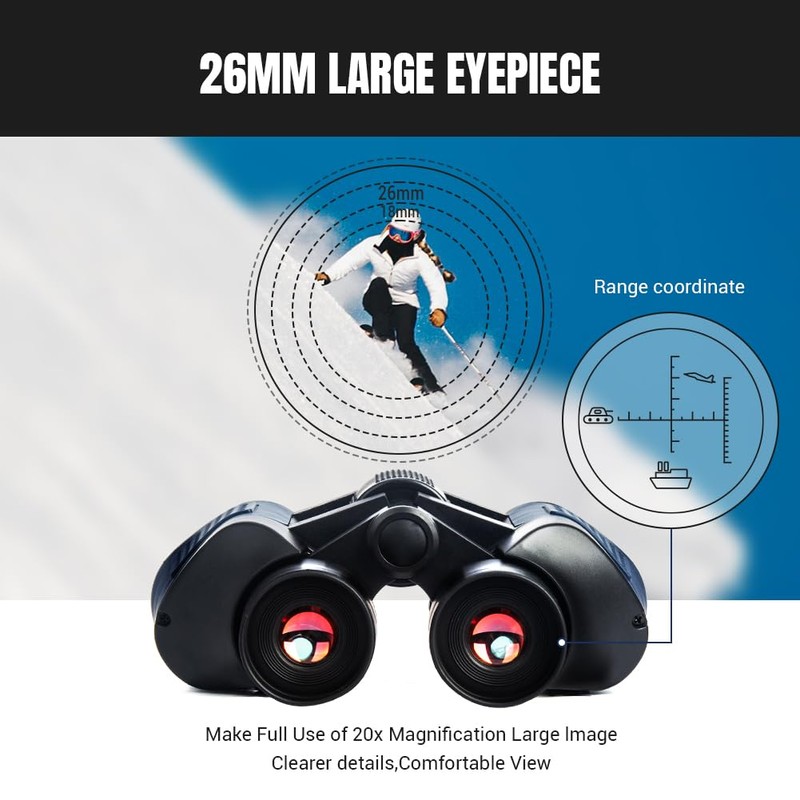20x50 Binoculars for Adults, with Bak4 Prism and Fmc Lens,