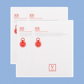 pow Pau Skin Solution SOS Cooling Mask Pack 40 sheets, 4 pieces / 파우 스킨솔루션 SOS 쿨링마스크팩 40매, 4개
