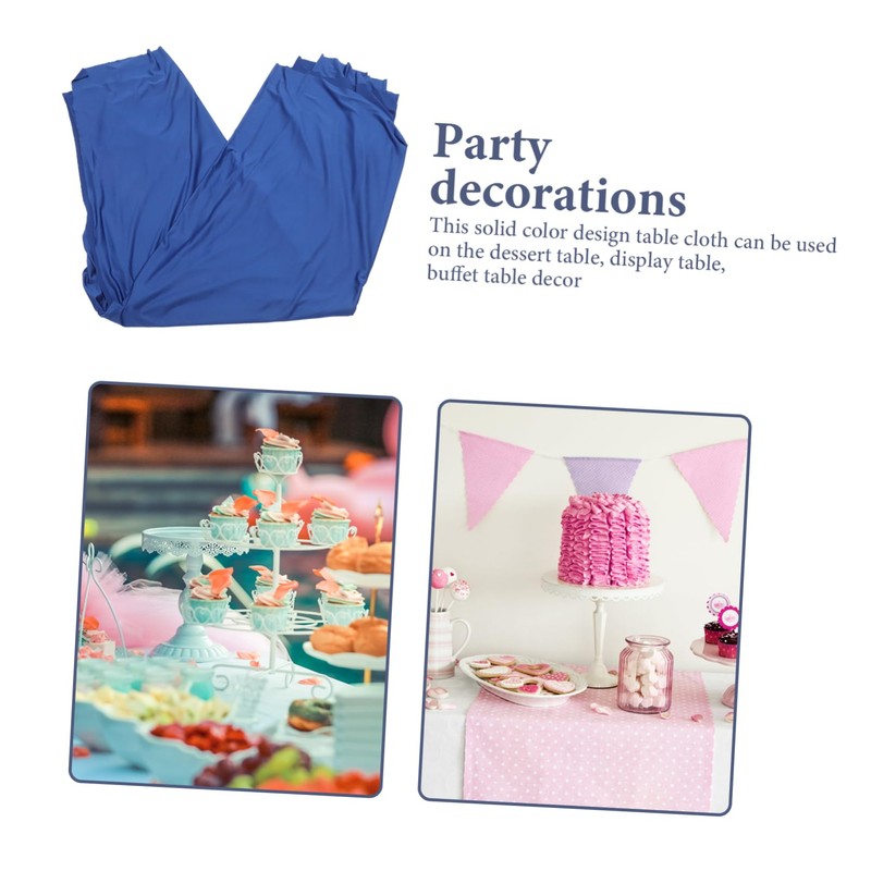 BIUDECO Elastic Tablecloth for 6ft Folding Tables Stretchy Rectangle Party
