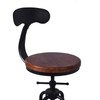 Diwhy Industrial Vintage Bar Stool,Kitchen Counter Height Adjustable Pipe Stool,Cast