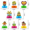 8Pcs Toy Birthday Party Supplies,Toy Party Honeycomb Centerpieces,Toy Game Theme