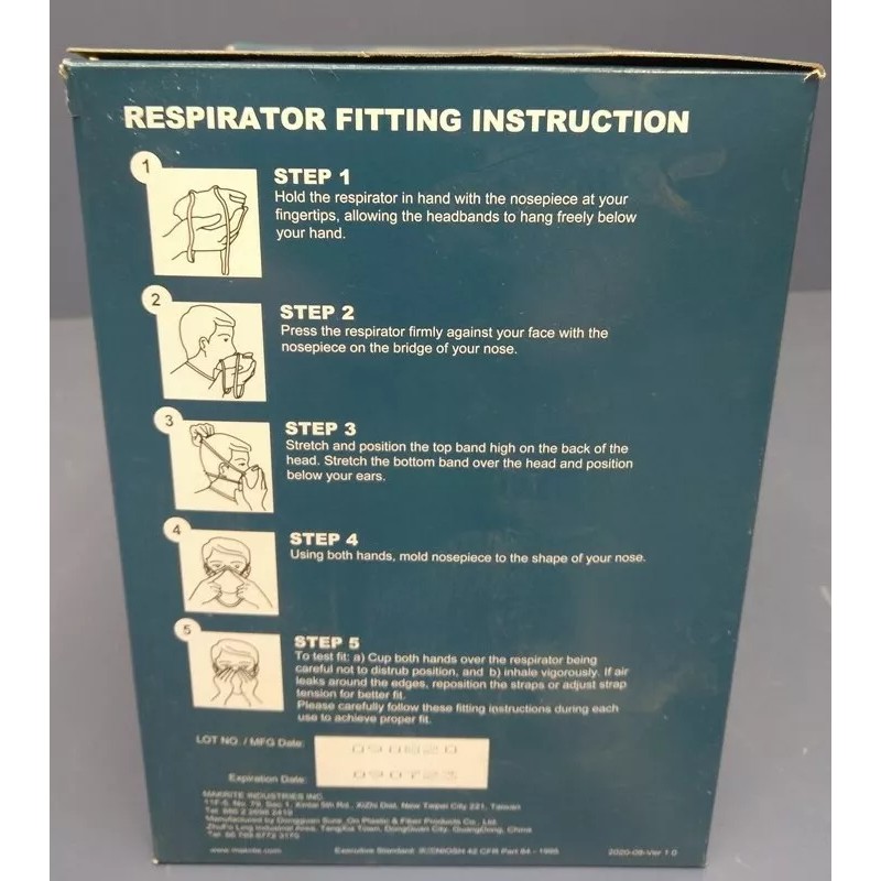 Makrite (40 Masks) Makrite Sekura NIOSH CDC Surgical Medical N95