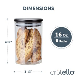 Crutello 20 Pack 4 Oz Spice Jars with Black Bamboo Lids for your Pantry, Airtight Dishwasher Safe Jars with Black Lids and Labels for Spices, Honey, Beans, Rice, Party Favors