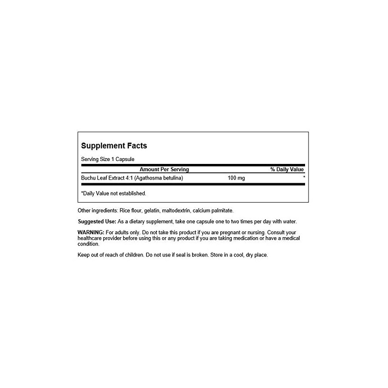 Swanson Full Spectrum Buchu Leaf 4:1 Extract 100 Milligrams 60