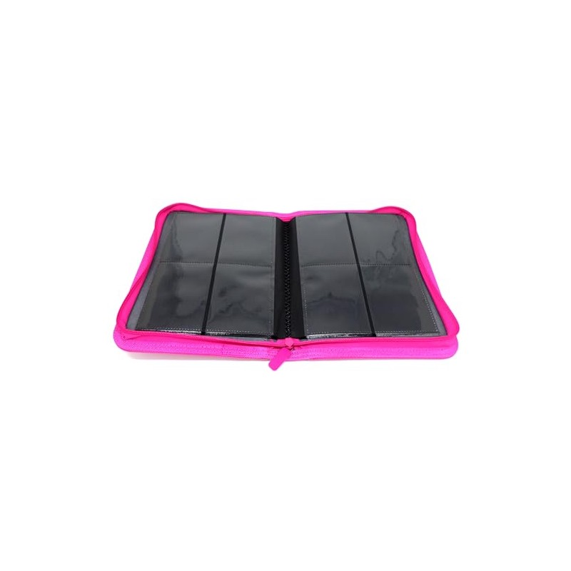 docsmagic.de Premium Pro-Player 4-Pocket Zip-Album Pink - 160 Card Binder