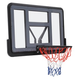 44" Wall Mounted Backboard & Rim Combo PET Shatter Proof Backboard and Rim Competition Combo Basketball Hoop