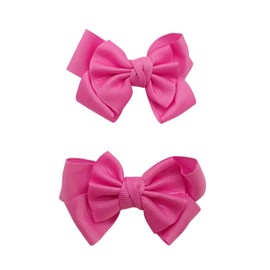 Topkids Accessories 2pcs Hair Bows For Girls Girls Hair Accessories Hair Ties Hair Clips Women Hair Bows Hair Clip Hair Bow Hair Accessories for Girls Kids Hair Accessories (Hot Pink)