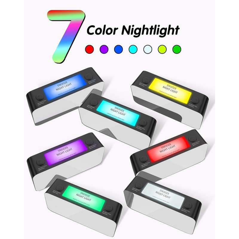 RGB Extra Loud Alarm Clock for Heavy Sleeper Hearing Impaired
