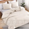 Andency Beige King Size Comforter Set, 3 Pieces Boho Bed