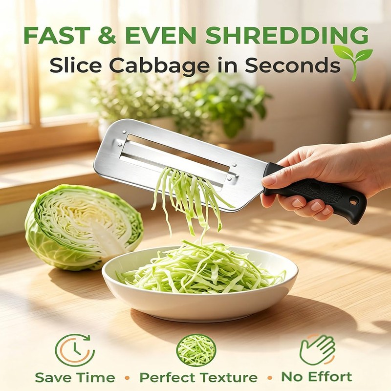 Cabbage Shredder Vegetable Slicer Cole Slaw Knife Lettuce Shredding Hand