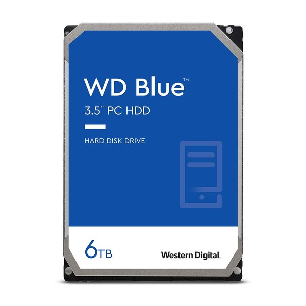 Western Digital WD Blue Internal Hard Drive 6TB CMR 3.5-inch SATA 5400 rpm 256MB Cache 256 MB PC