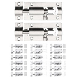 20 Pack Barrel Bolt Latch,3 Inch Slide Bolt Latch,Stainless Steel Thickened Slide Bolt Lock with 120 Screws,Premium Door Bolt Lock,Slide Locks for Inside Door,Easy to Install Gate.