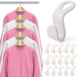 WONDOCK 100 Ganchos Conectores para Ropa Plástico Reforzado Organizador de Closet Colgante Ahorra Espacio Ganchos de Conexión para Colgar Ropa